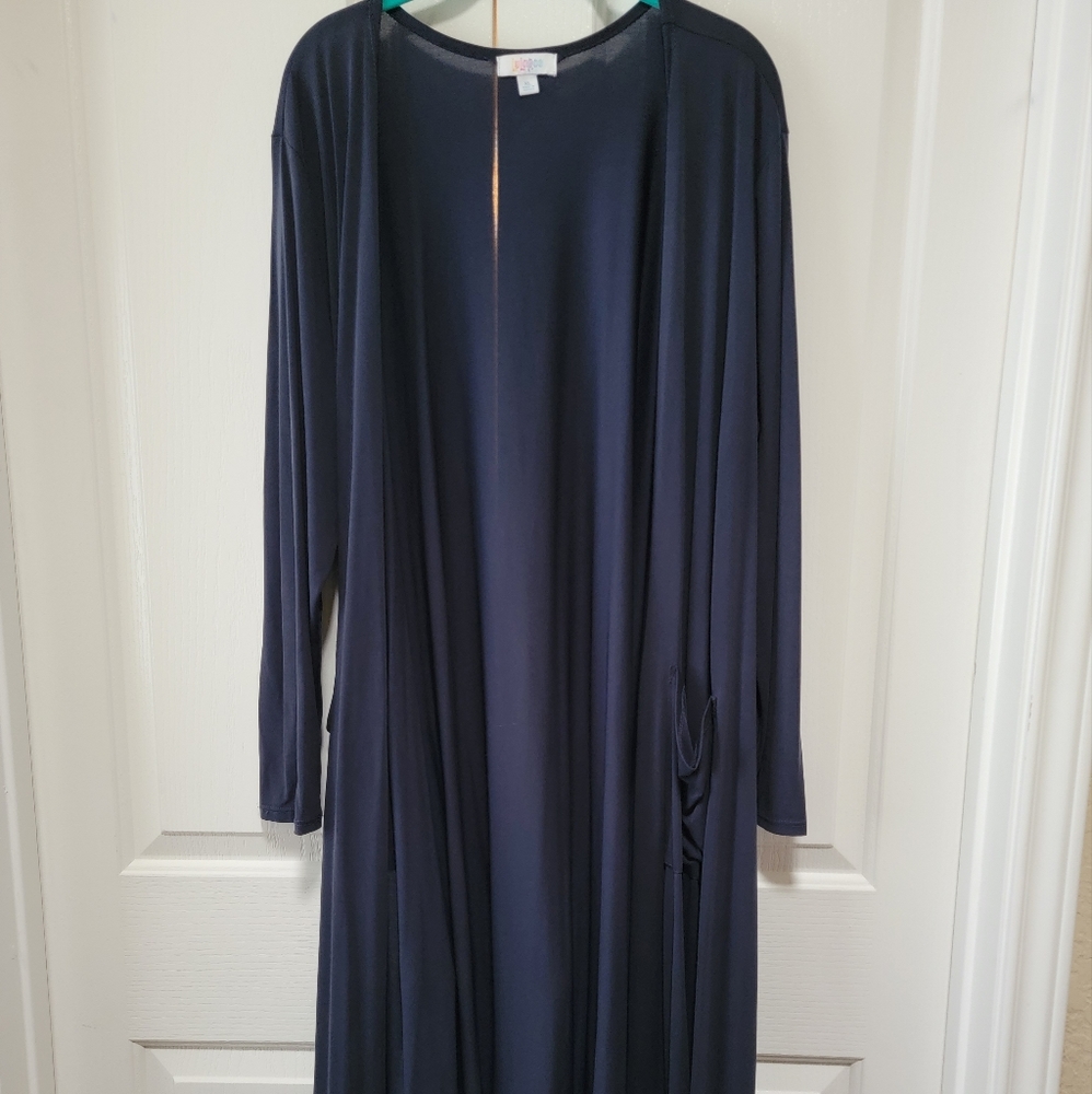 Navy blue LuLaRoe Sarah Duster sweater